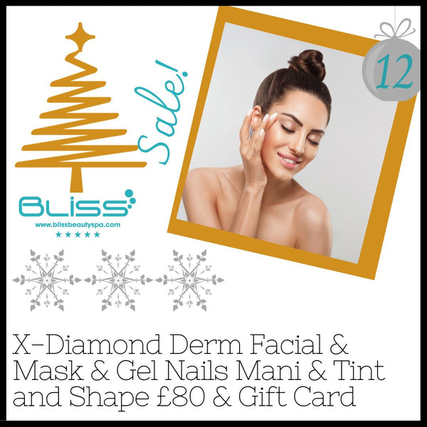 NEW Festive Deal - X-Diamond Derm Facial & Mask & Gel Nails Mani & Tint and Shape £80 & Gift Card