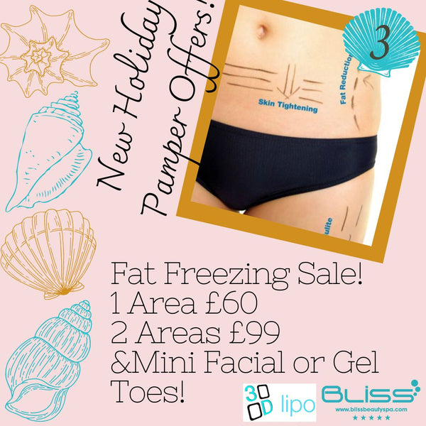 New Holiday Pamper Offer - Fat Freezing Sal ! 1 Area £60 2 Areas £99  & Mini Facial or Gel Toes!