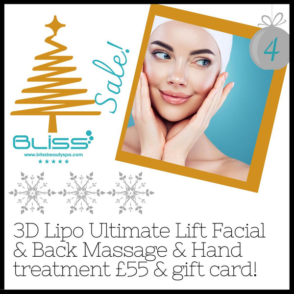 NEW Festive Sale - 3D Lipo Ultimate  Lift Facial & Back Massage & Hand Treatment £55 & Free Gift Card