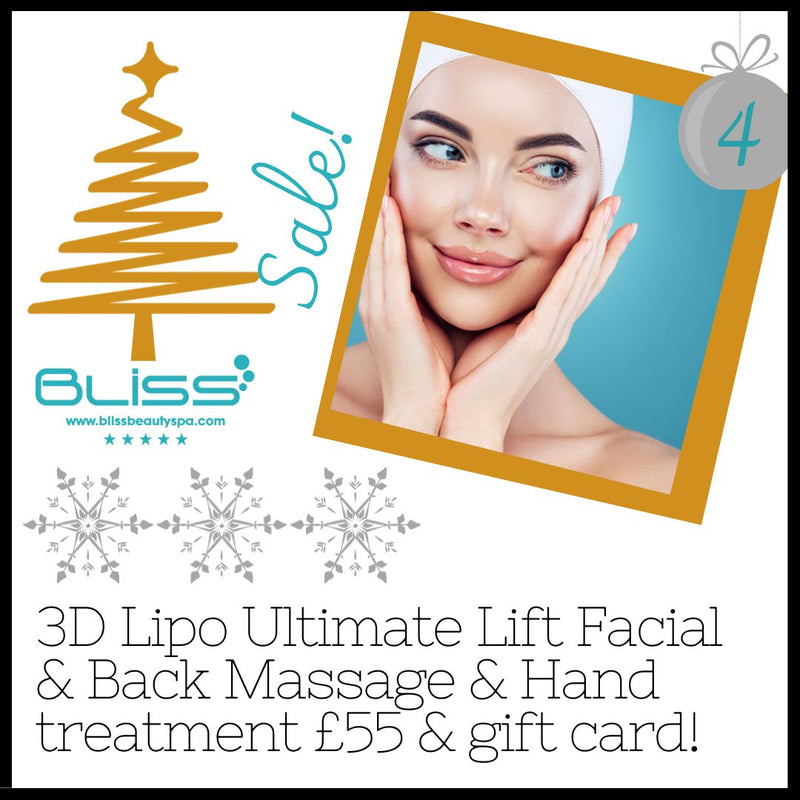 NEW Festive Sale - 3D Lipo Ultimate  Lift Facial & Back Massage & Hand Treatment £55 & Free Gift Card