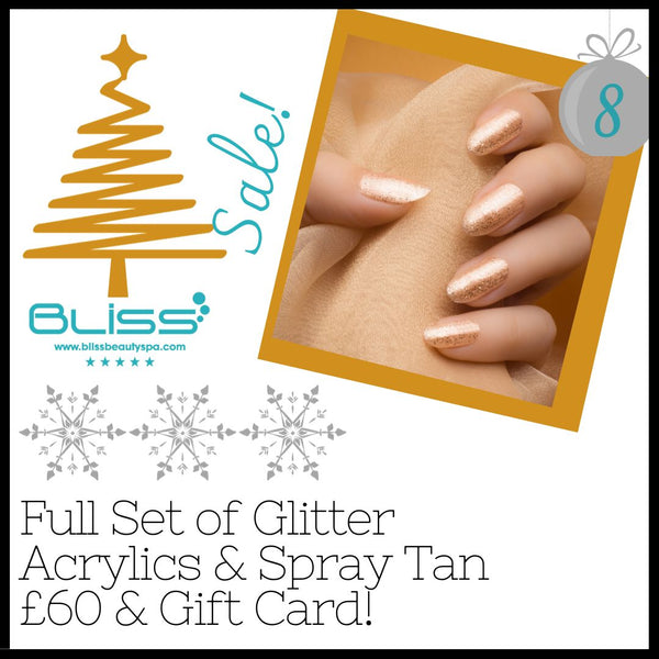 NEW Festive Sale - Full Set of Glitter Acrylics & Sexy Spray Tan £60 & Free Gift Card